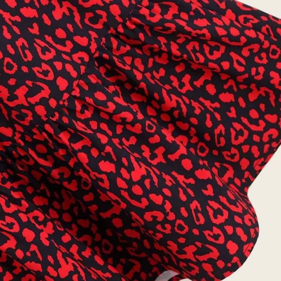 Leopard Print Ruffle Hem Dress - Picture 2 of 4